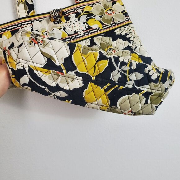 Vera Bradley Dogwood Medium Tote Yellow Floral Shoulder Bag Shopping Retired - Picture 4 of 11